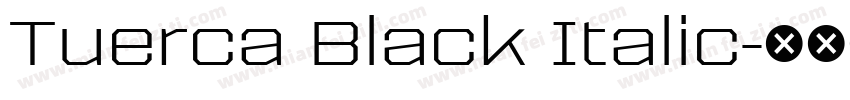 Tuerca Black Italic字体转换